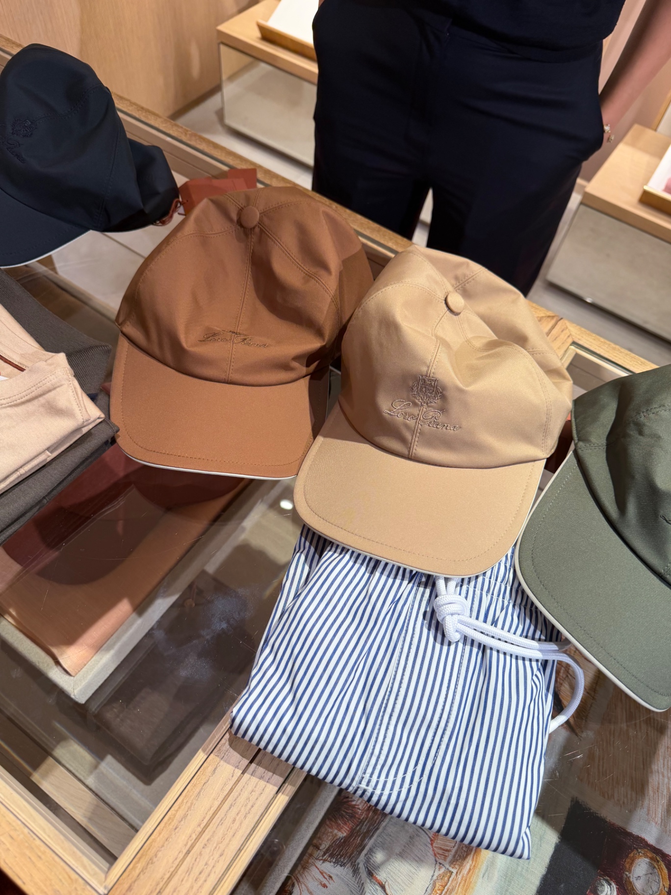 Loro Piana caps display